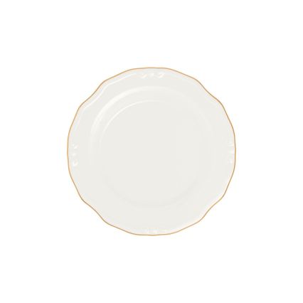 Service de table 24 pièces blanc/doré/porcelaine
