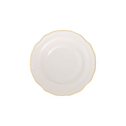 Service de table 24 pièces blanc/doré/porcelaine