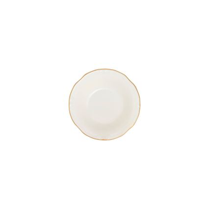 Service de table 24 pièces blanc/doré/porcelaine