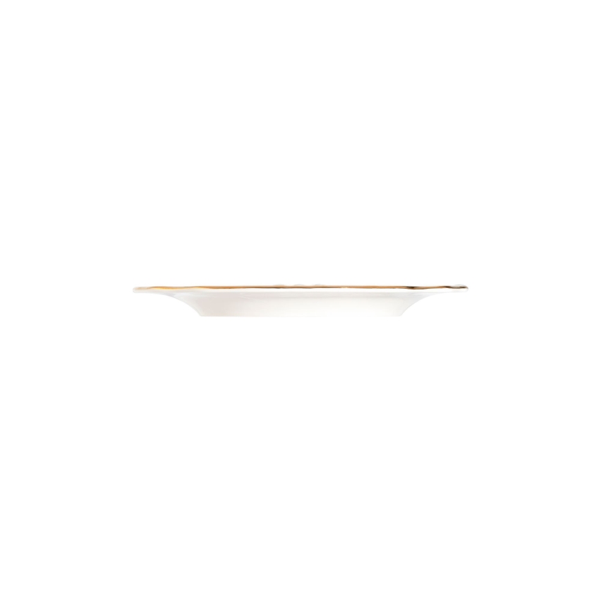 Service de table 24 pièces blanc/doré/porcelaine