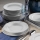 Service de table 24 pièces, blanc en porcelaine