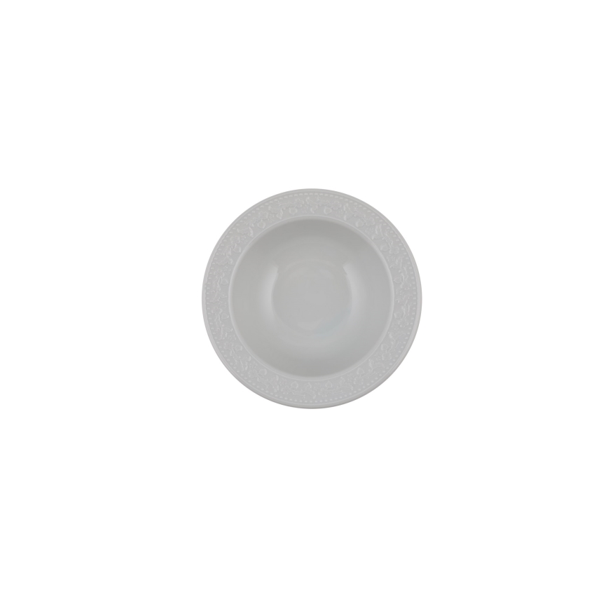 Service de table 24 pièces, blanc en porcelaine