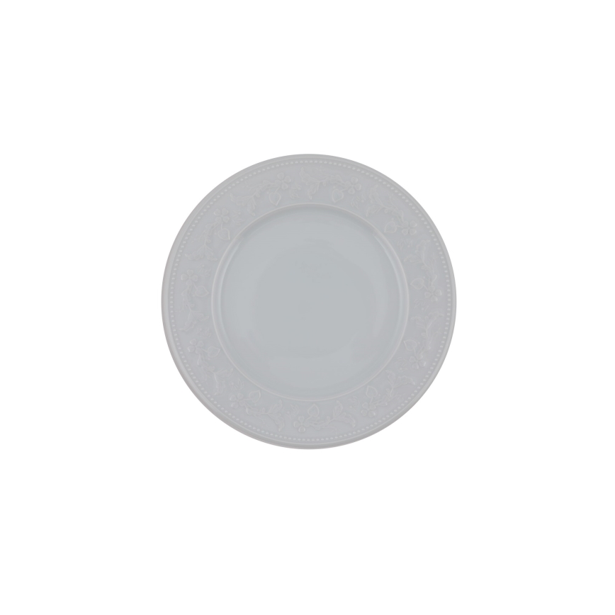 Service de table 24 pièces, blanc en porcelaine