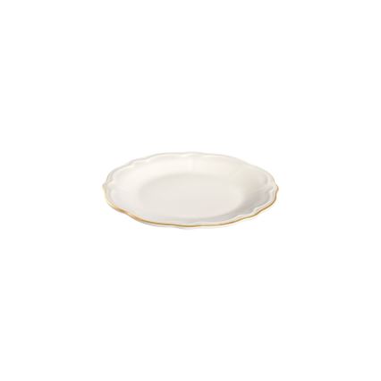 Service de table 24 pièces, blanc et doré, en porcelaine