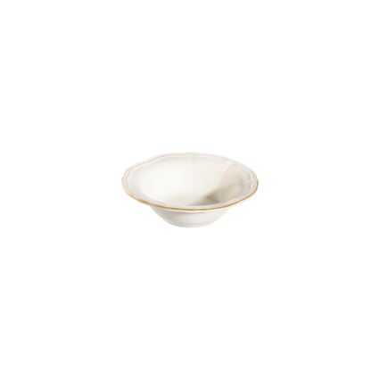Service de table 24 pièces, blanc et doré, en porcelaine