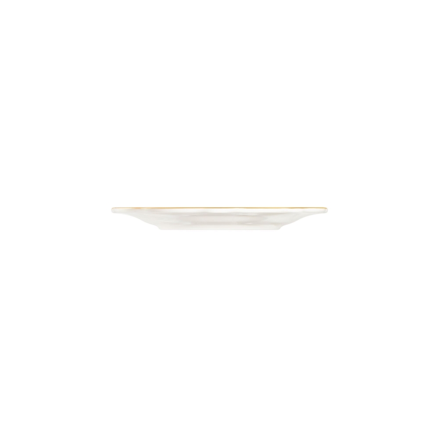 Service de table 24 pièces, blanc et doré, en porcelaine