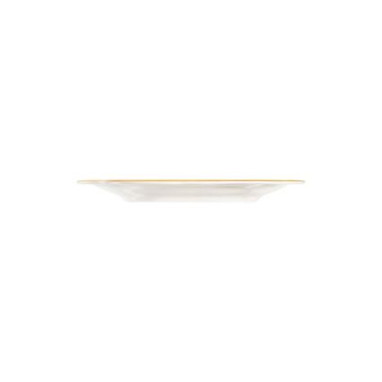 Service de table 24 pièces, blanc et doré, en porcelaine