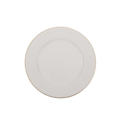 Service de table 24 pièces blanc/or/porcelaine