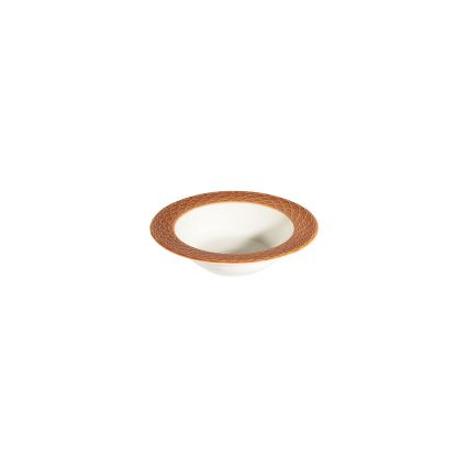 Service de table 24 pièces blanc/orange/porcelaine