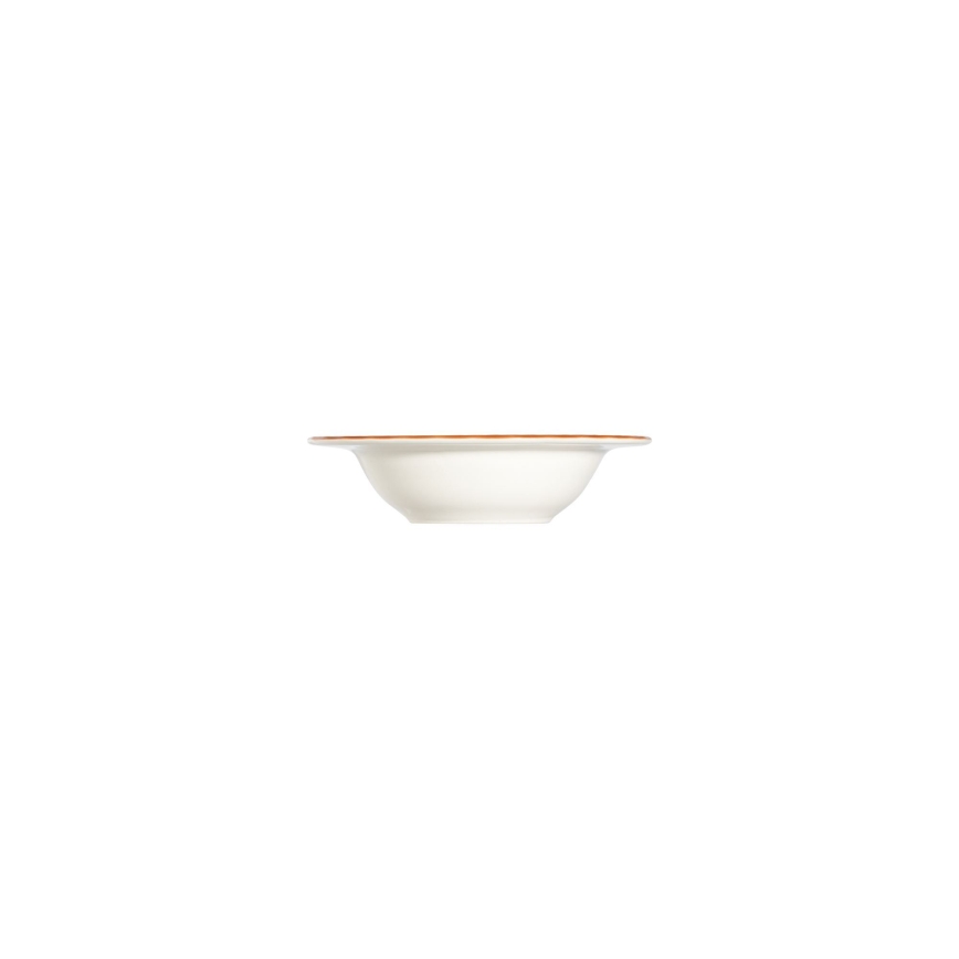 Service de table 24 pièces blanc/orange/porcelaine