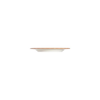 Service de table 24 pièces blanc/orange/porcelaine