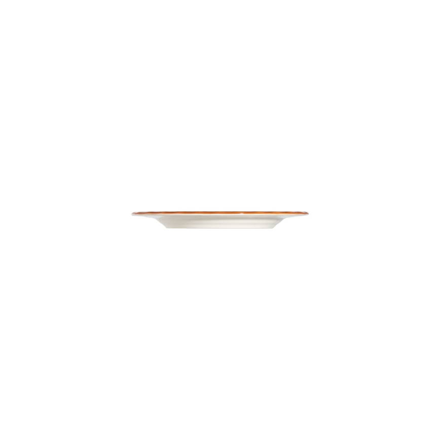 Service de table 24 pièces blanc/orange/porcelaine