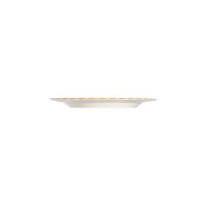 Service de table 24 pièces blanc/orange/porcelaine