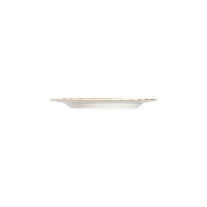 Service de table 24 pièces blanc/orange/porcelaine
