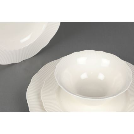 Service de table 24 pièces blanc/porcelaine