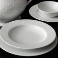 Service de table 24 pièces blanc/porcelaine