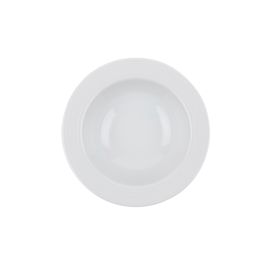 Service de table 24 pièces blanc/porcelaine