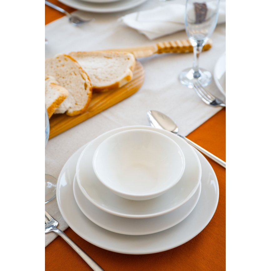 Service de table 24 pièces blanc/porcelaine