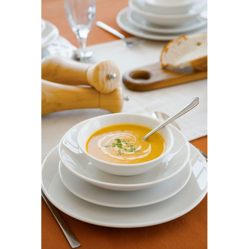 Service de table 24 pièces blanc/porcelaine