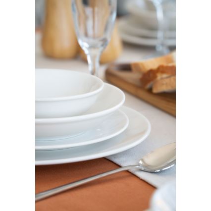 Service de table 24 pièces blanc/porcelaine