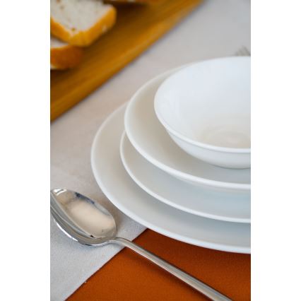 Service de table 24 pièces blanc/porcelaine