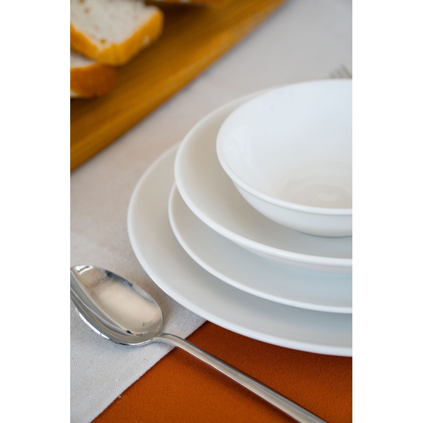 Service de table 24 pièces blanc/porcelaine