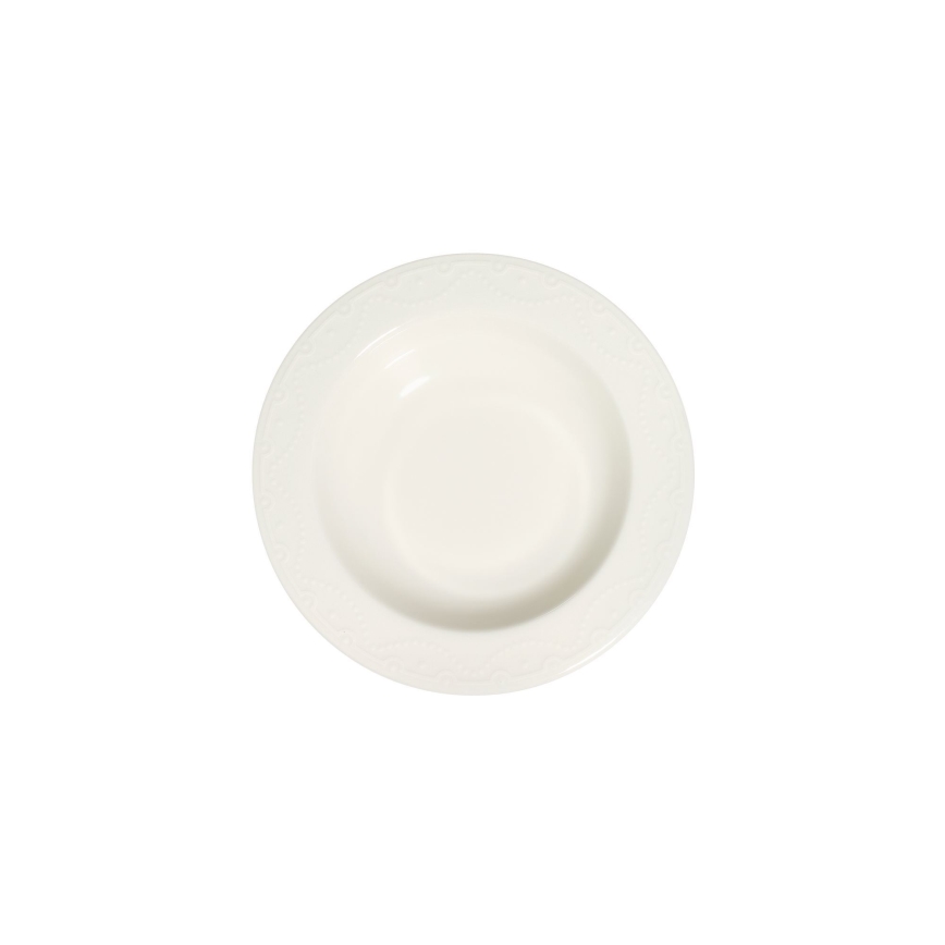 Service de table 24 pièces blanc/porcelaine