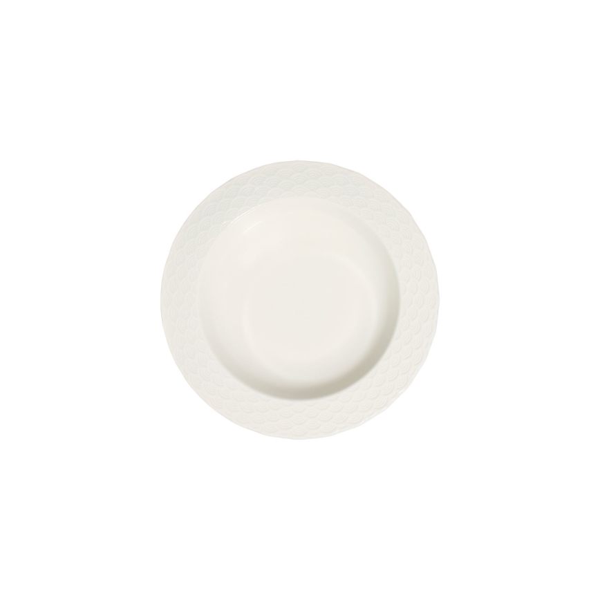 Service de table 24 pièces blanc/porcelaine