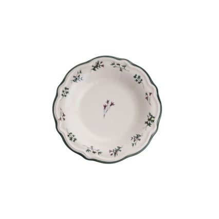 Service de table 24 pièces blanc/vert/porcelaine