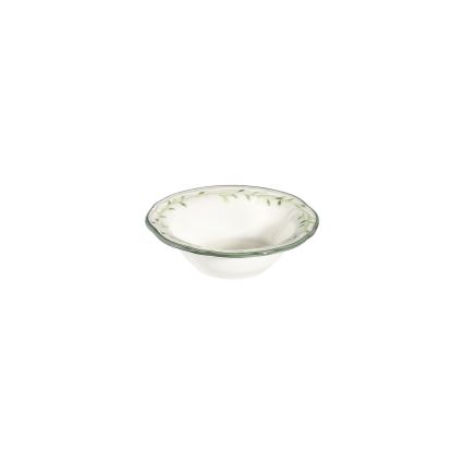 Service de table 24 pièces blanc/vert/porcelaine