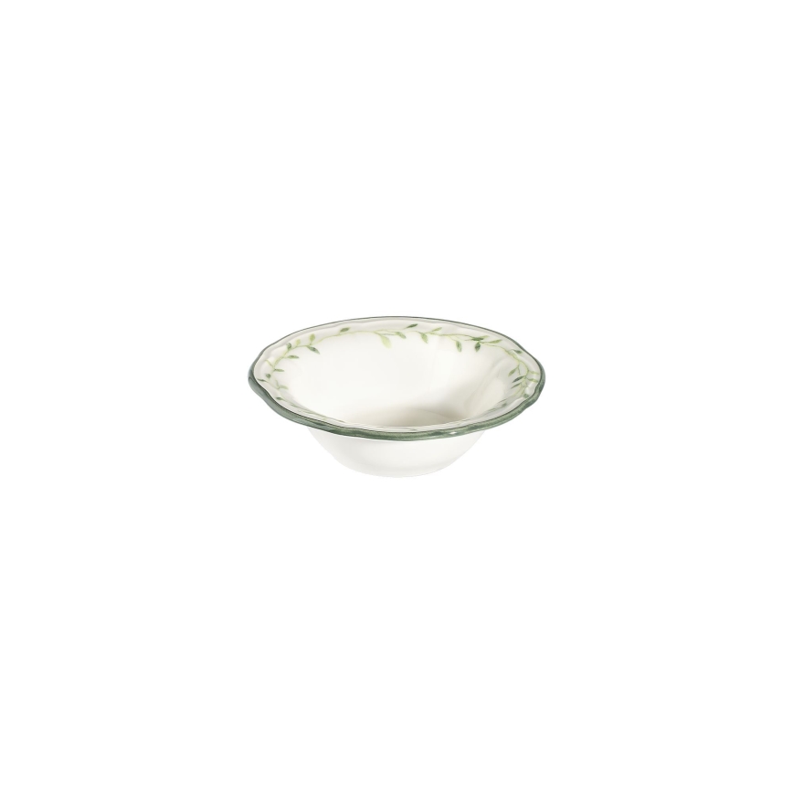 Service de table 24 pièces blanc/vert/porcelaine