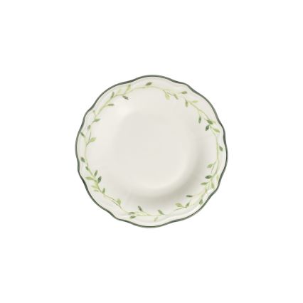 Service de table 24 pièces blanc/vert/porcelaine