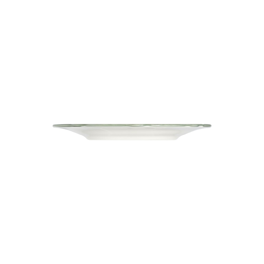Service de table 24 pièces blanc/vert/porcelaine