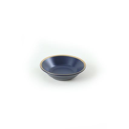 Service de table 24 pièces bleu/doré/céramique