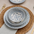 Service de table 24 pièces bleu/porcelaine