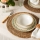 Service de table 24 pièces crème/beige/vert/porcelaine