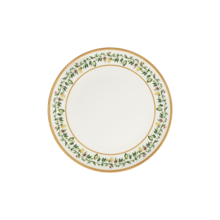 Service de table 24 pièces crème/beige/vert/porcelaine