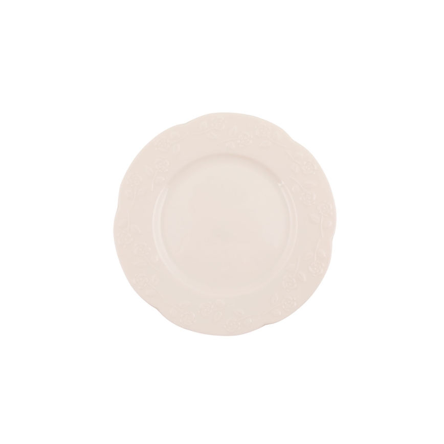 Service de table 24 pièces crème/porcelaine