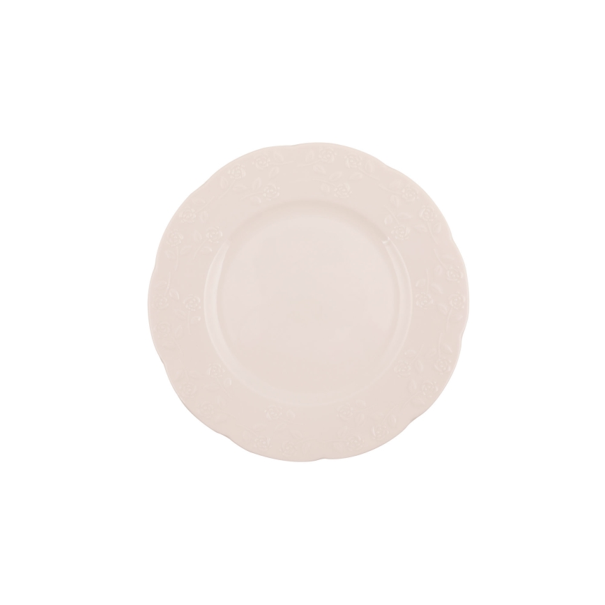 Service de table 24 pièces crème/porcelaine