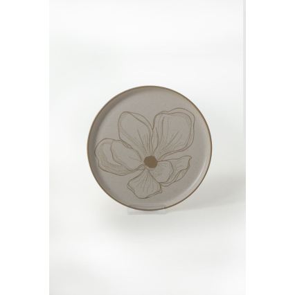 Service de table 24 pièces en céramique, beige