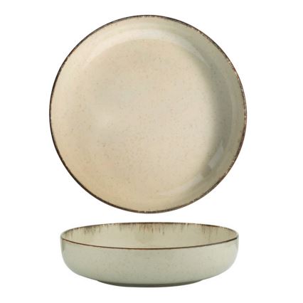 Service de table 24 pièces en porcelaine beige