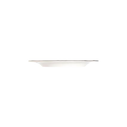 Service de table 24 pièces en porcelaine, blanc/argenté