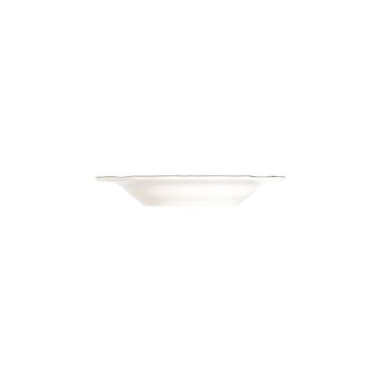 Service de table 24 pièces en porcelaine, blanc/argenté