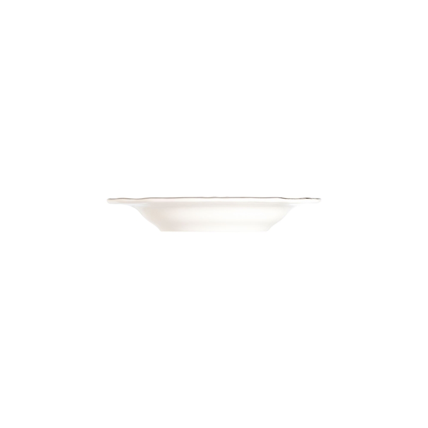 Service de table 24 pièces en porcelaine, blanc/argenté