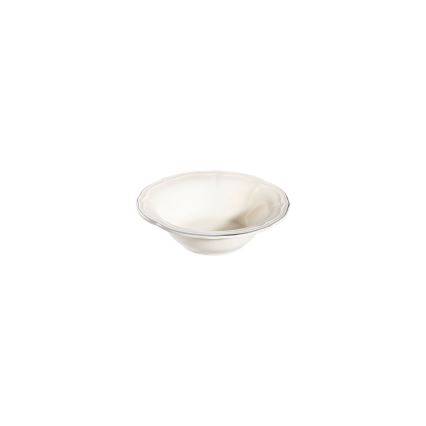 Service de table 24 pièces en porcelaine, blanc/argenté