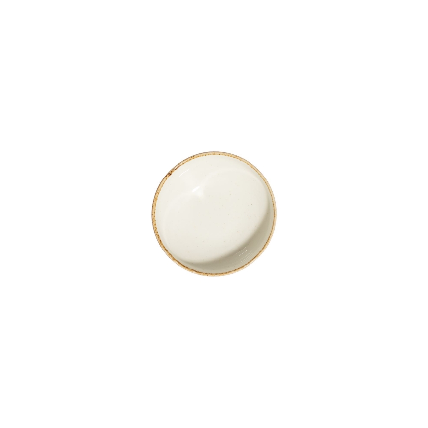 Service de table 24 pièces en porcelaine, blanc/beige