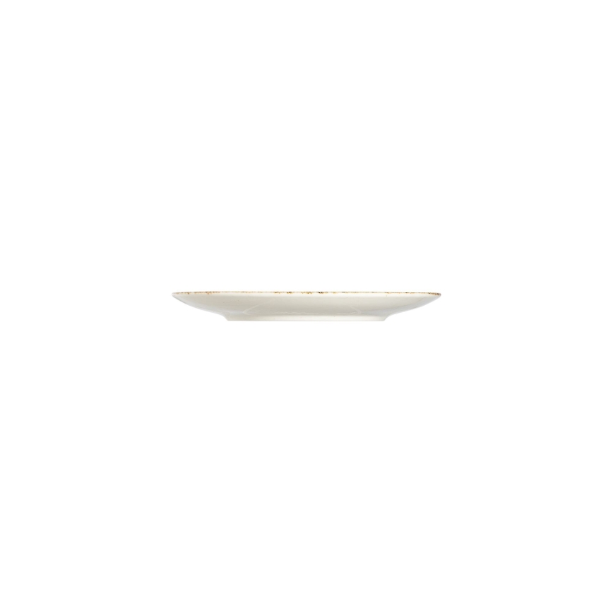 Service de table 24 pièces en porcelaine, blanc/beige