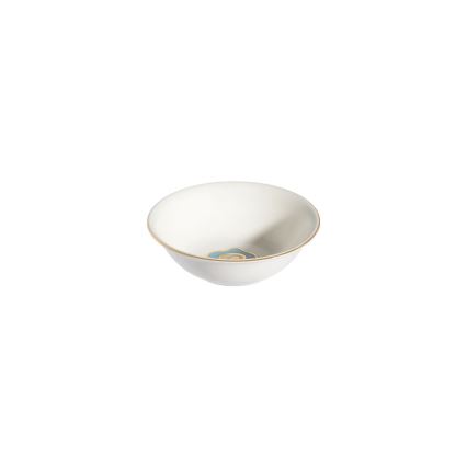 Service de table 24 pièces en porcelaine blanc/bleu/doré