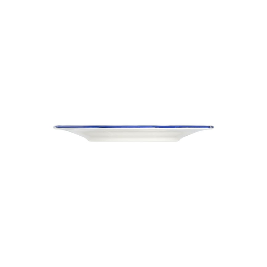 Service de table 24 pièces en porcelaine, blanc/bleu/jaune