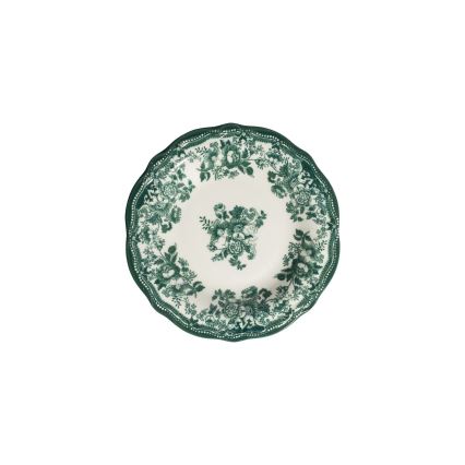 Service de table 24 pièces en porcelaine, blanc et vert